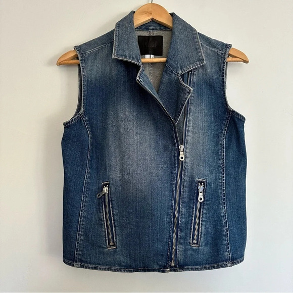 PAIGE Denim Zip Up Vest Size: Small - Picture 1 of 5